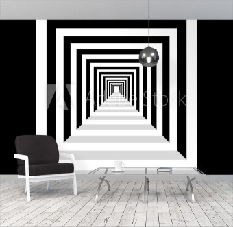 Picture of Abstract tunnel psychedelic A solid rectangle with a perspective into the distance
